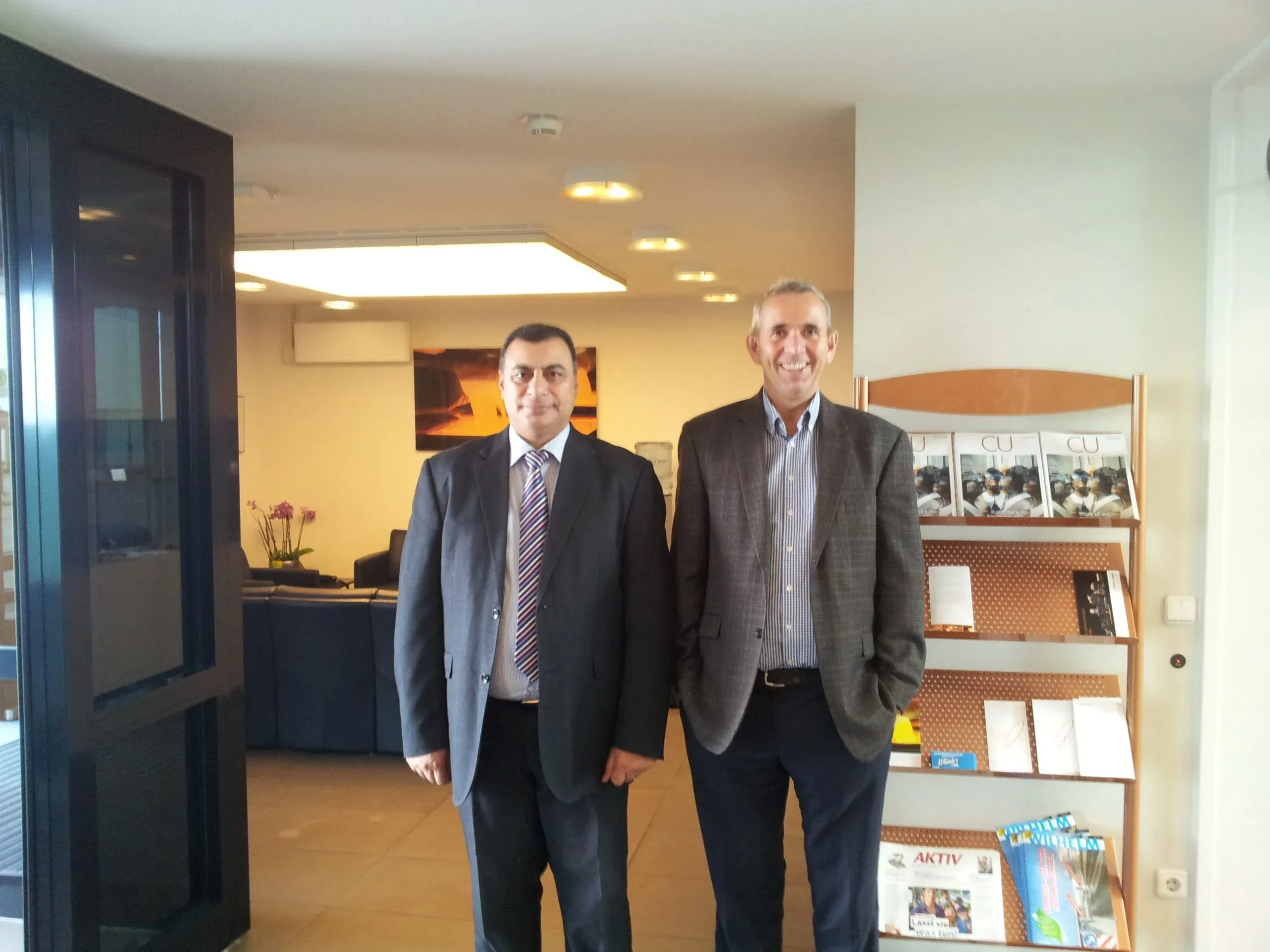 EERC meeting with a partner at a recycling industry exhibition