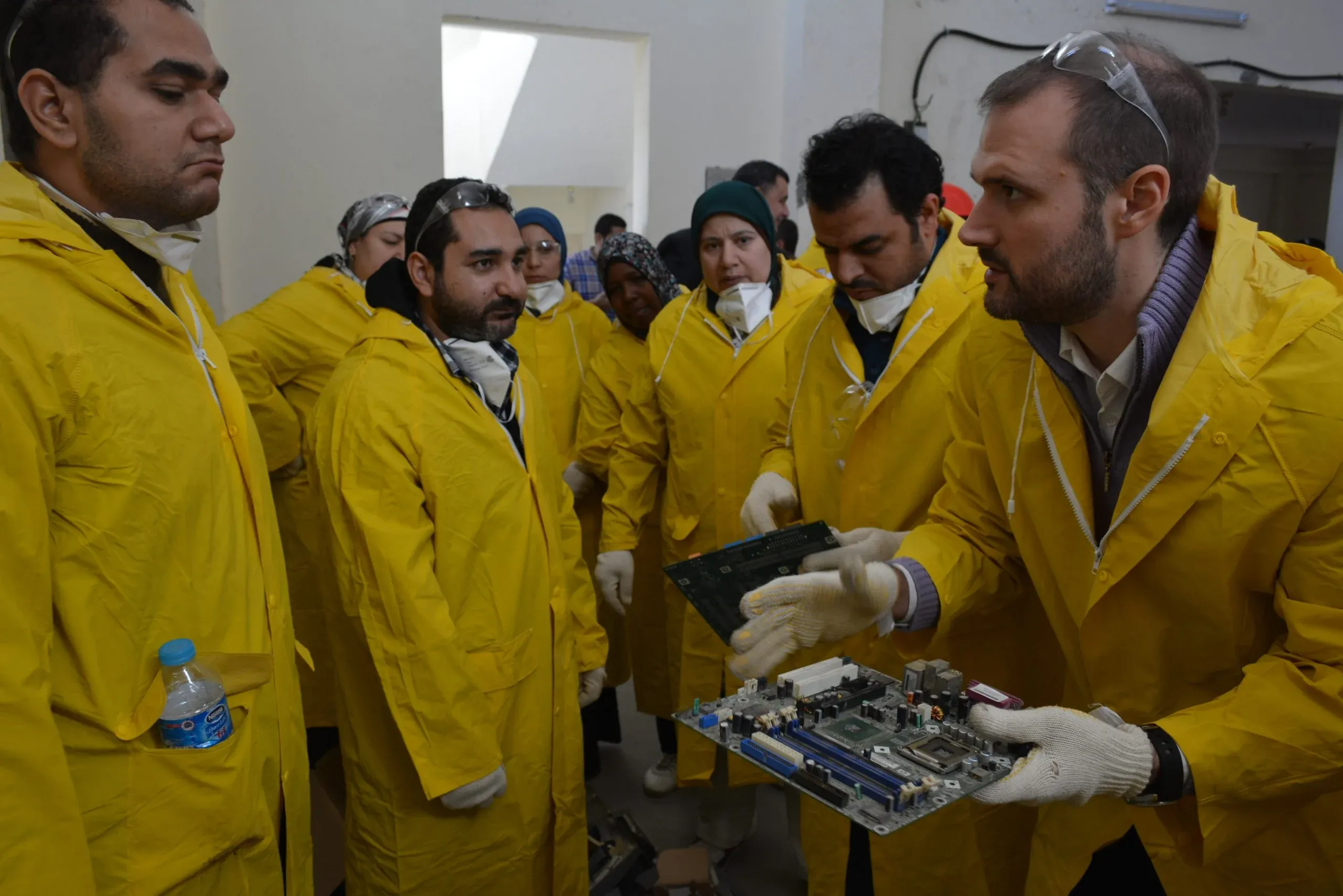 Circuit boards dismantled for recycling at EERC
