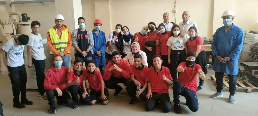School group visiting EERC to learn about e-waste