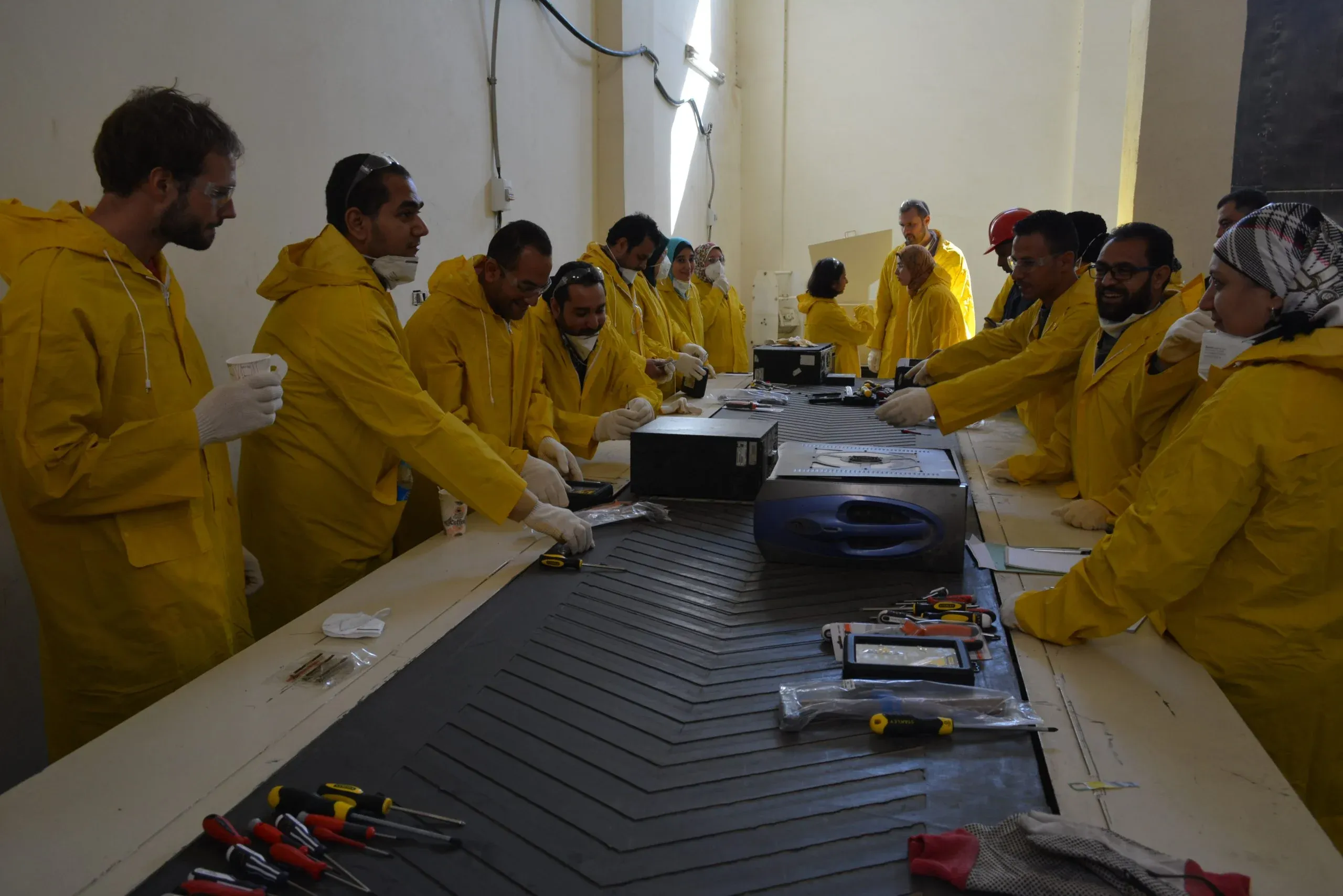 Network and telecom equipment dismantled for recycling at EERC